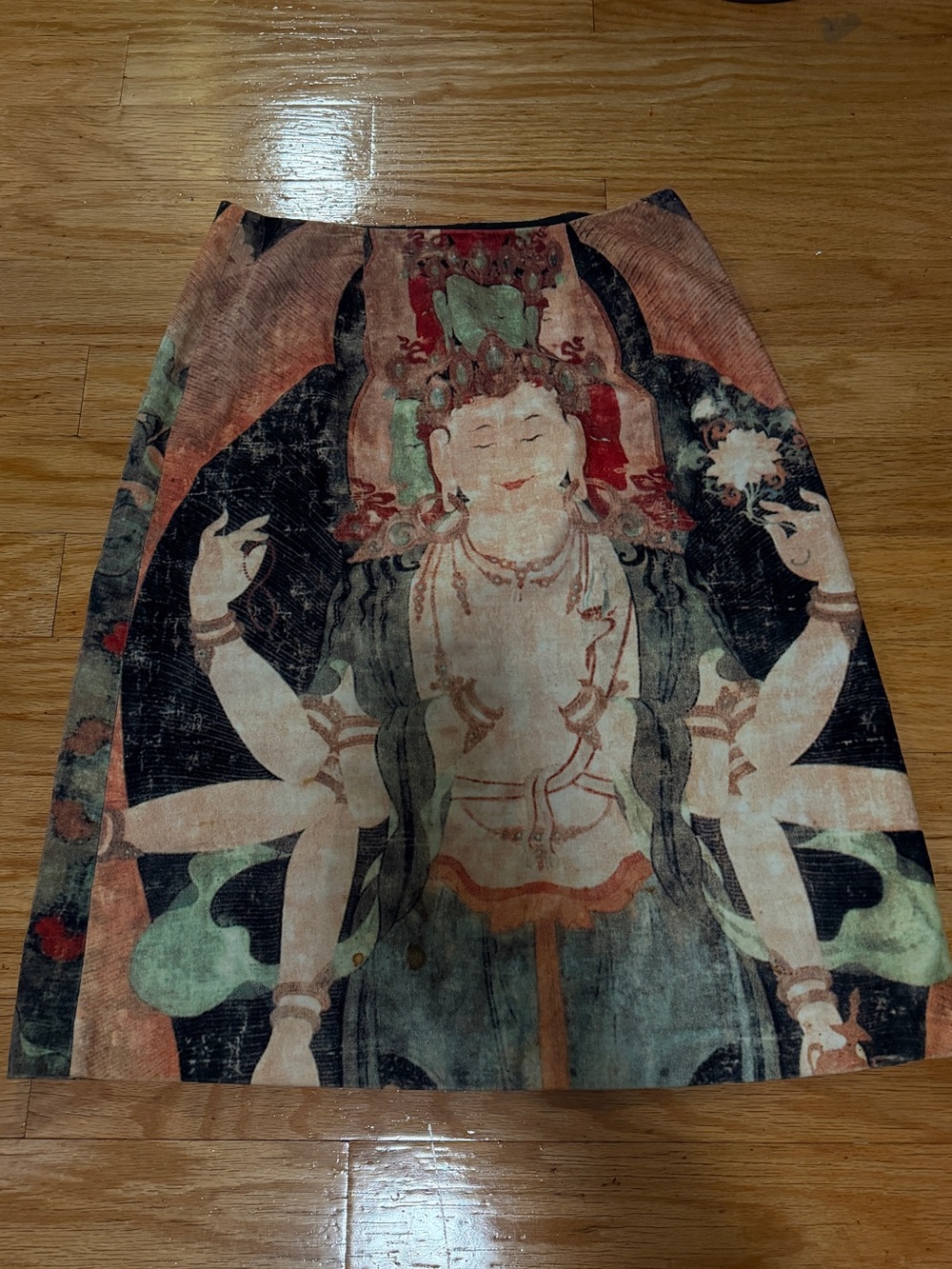 Vintage Vivienne Tam Buddah Velvet Skirt